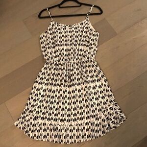 Aqua Black and White Dress Size Medium